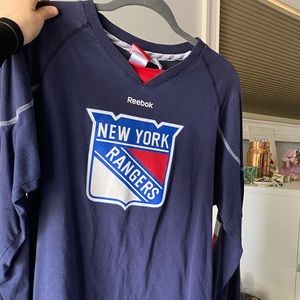 Reebok New York Rangers Long Sleeve Used Tee